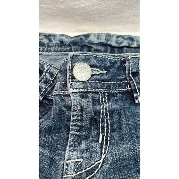 MEK St Louis Boot CutJeans SZ 26/32 DISTRESSED BoHo Festival Biker Clubwear - Picture 4 of 12